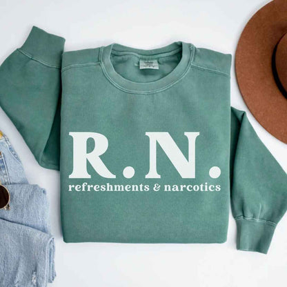 Refreshments & Narcotics Funny Sweatshirt