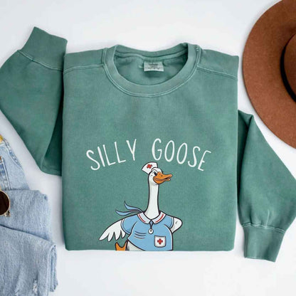 Silly Goose Nurse Club Funny Sweatshirt