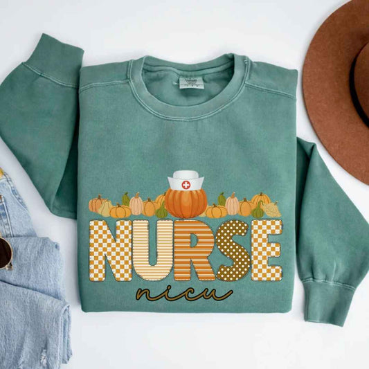 Nicu Neonatal Nurse Pumpkin Fall Sweatshirt