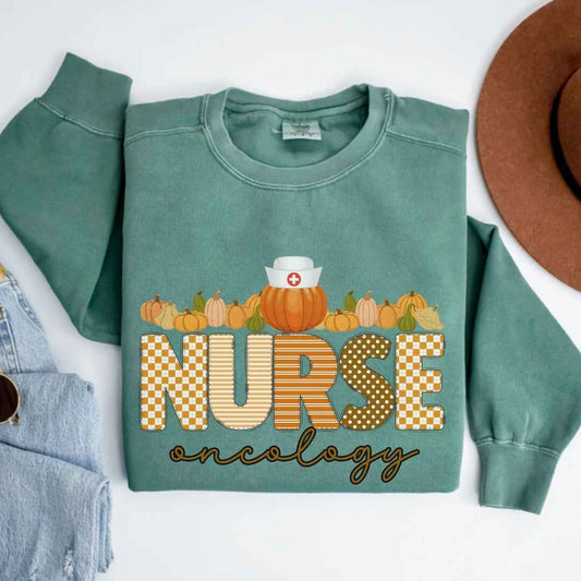 Oncology Nurse Pumpkin Fall Sweatshirt