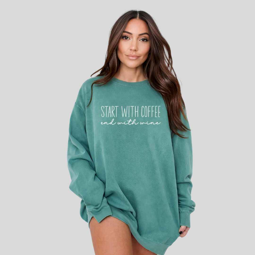 Start With Coffee Sweatshirt