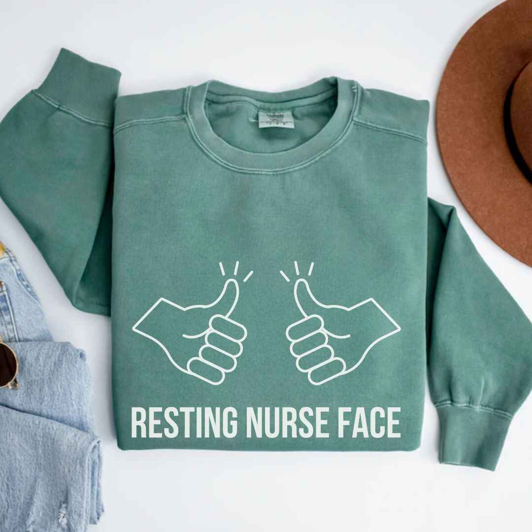 Resting Nurse Face Sweatshirt