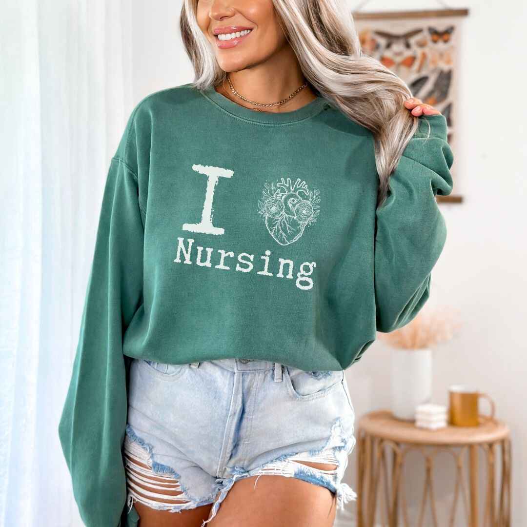 I Heart Nursing Sweatshirt