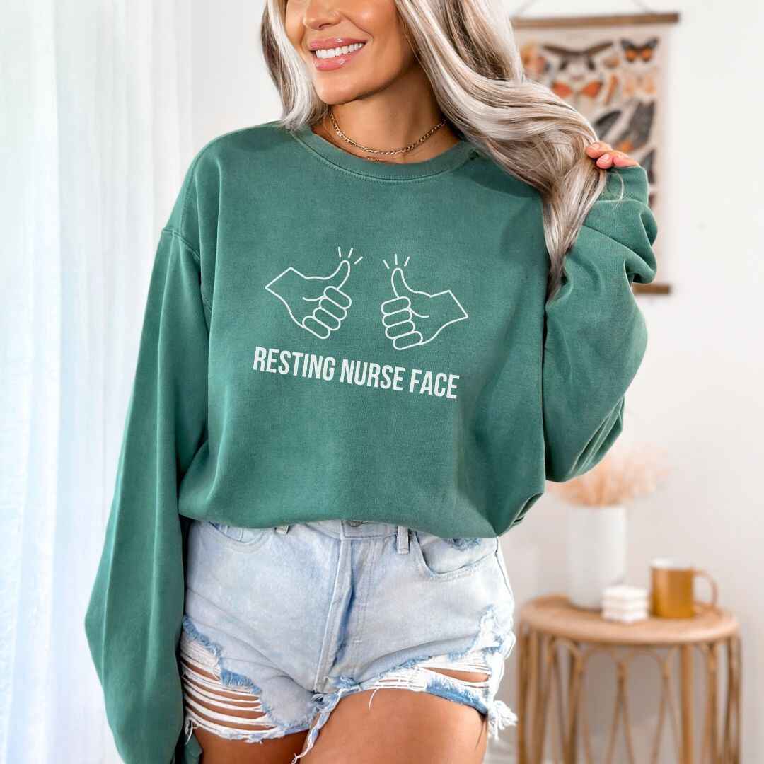 Resting Nurse Face Sweatshirt