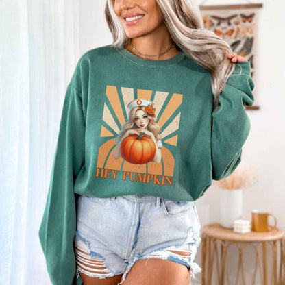 Hey Pumpkin Fall Nurse Sweatshirt