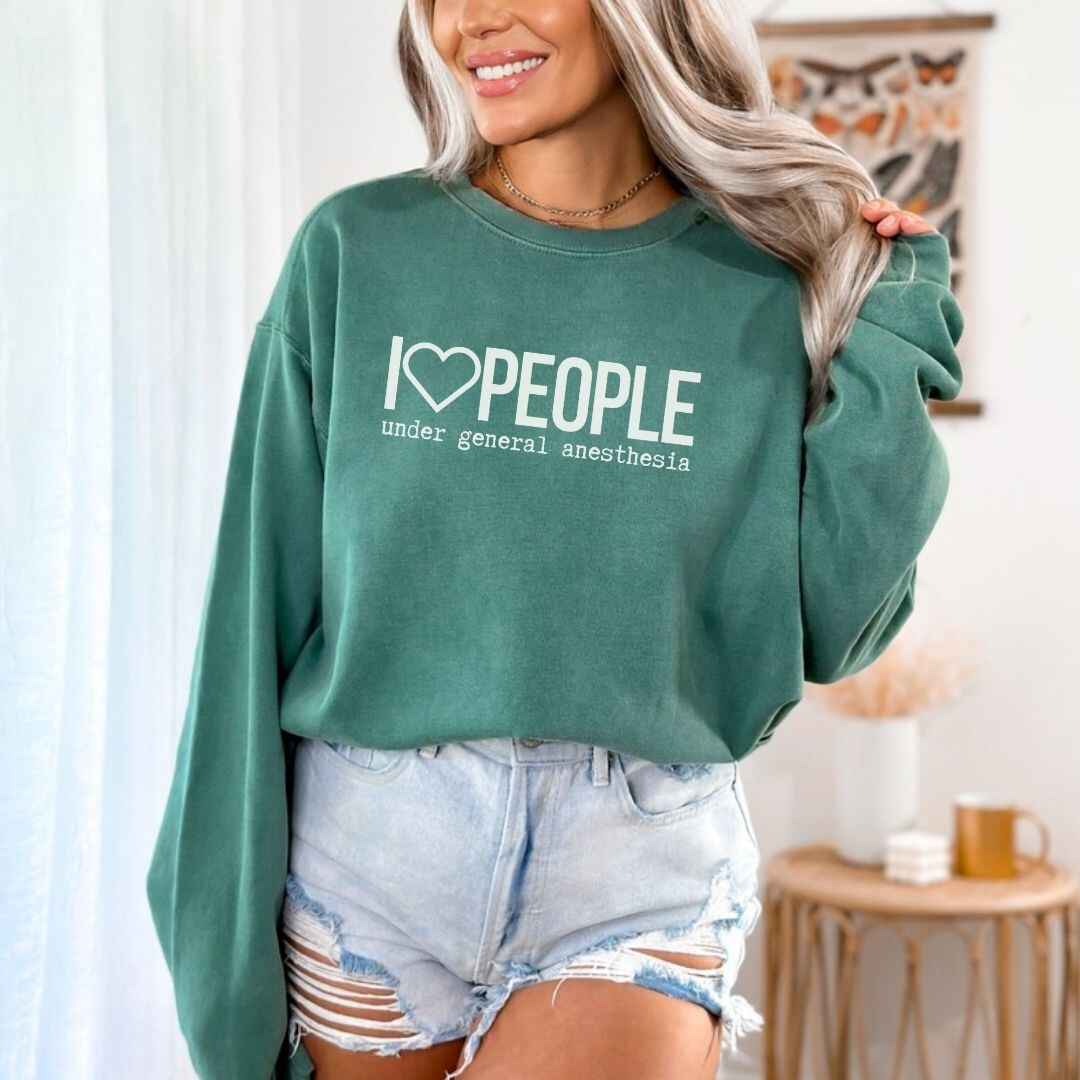 I Love People Funny Sweatshirt