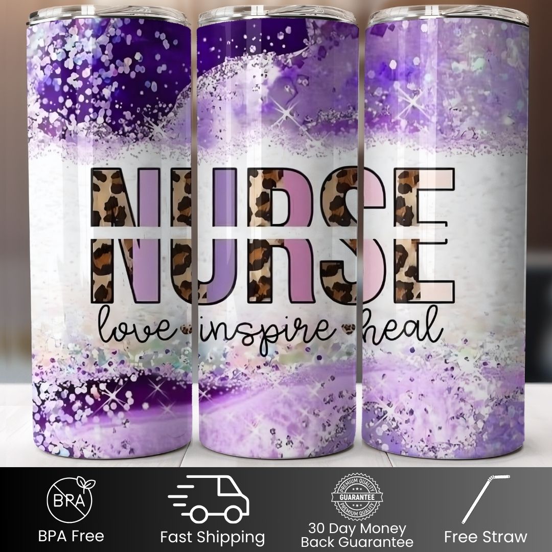 Purple Love, Inspire, Heal 20oz Tumbler