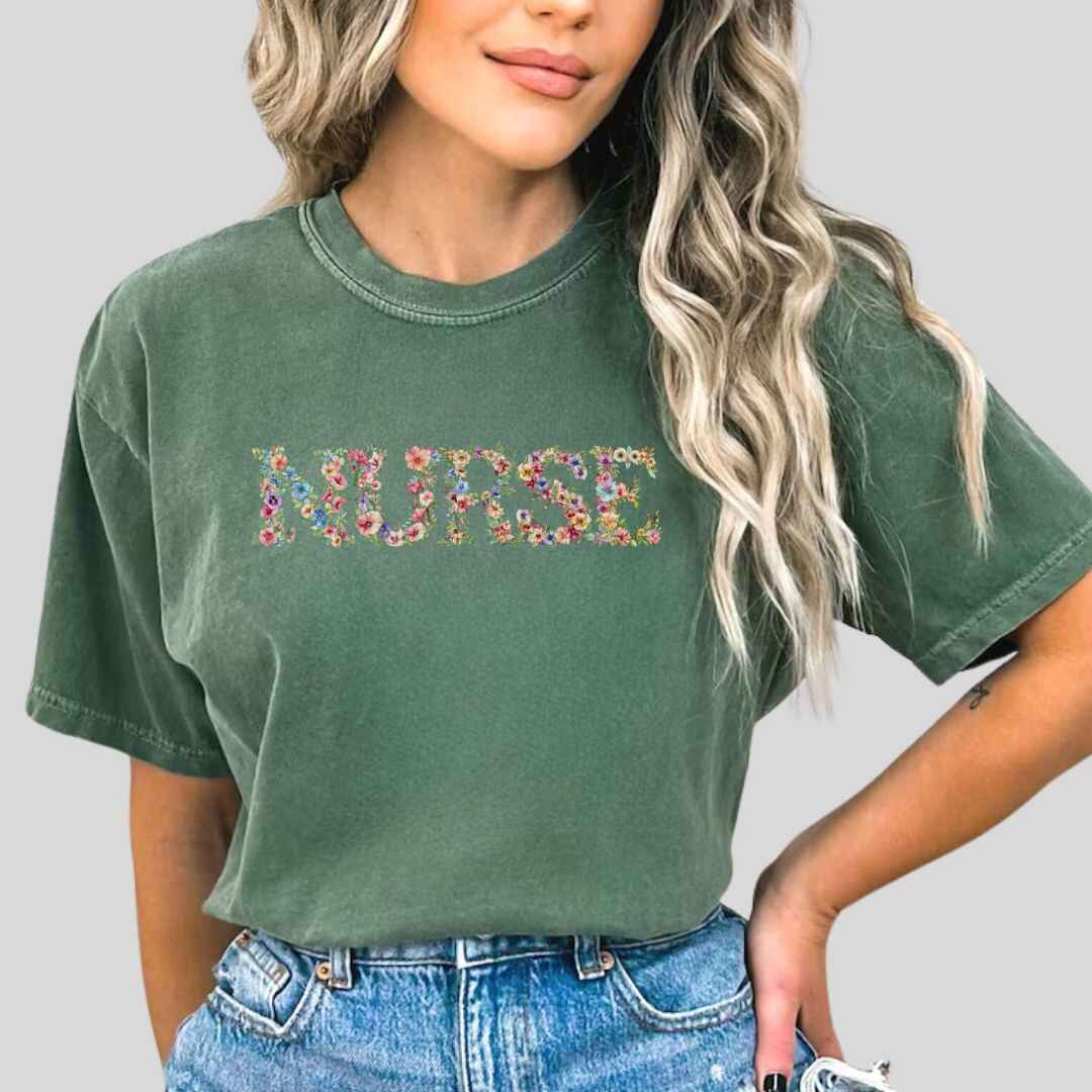 General Nurse Bright Floral T-shirt