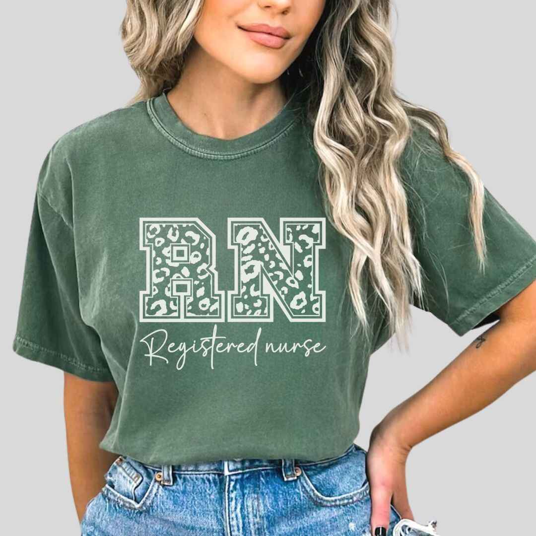 Registered Nurse RN Leopard Print T-shirt