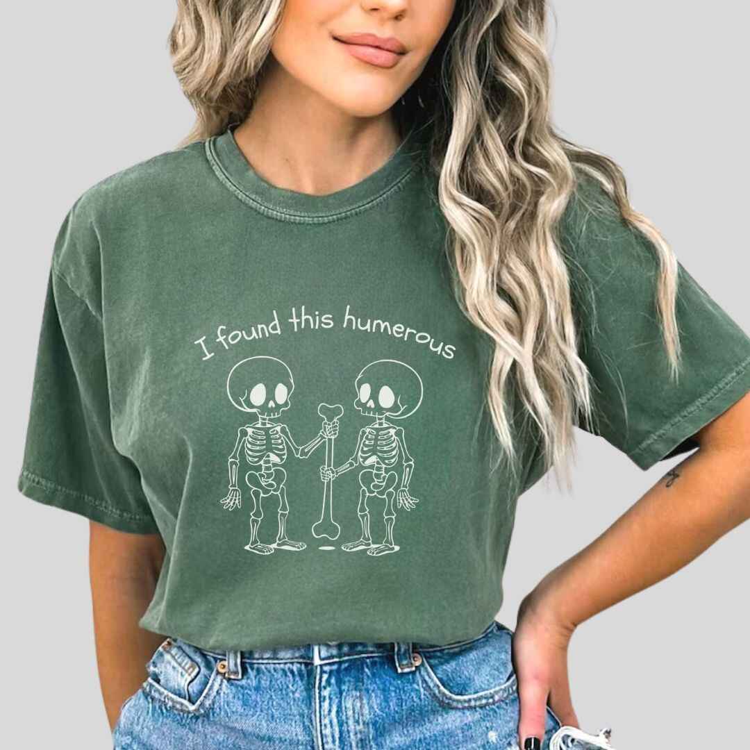 I Found This Humerous Funny Skeleton Nurse T-shirt