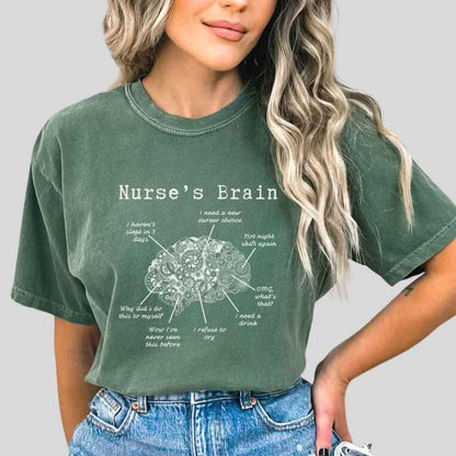 Nurse's Brain Funny T-shirt