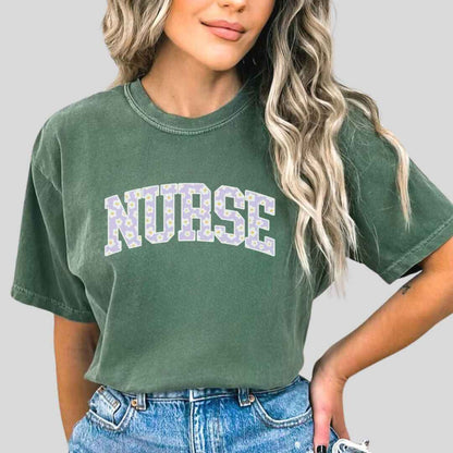 General Nurse Bright Floral College T-shirt