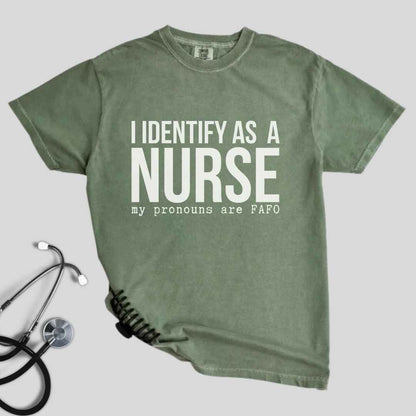 I Identify As A Nurse Funny T-shirt