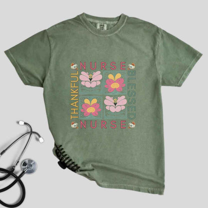 Thankful & Blessed General Nurse Fall T-shirt