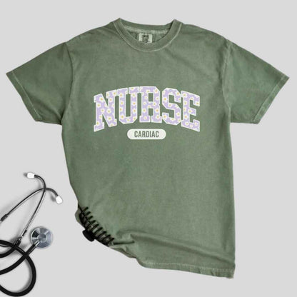 Cardiac Nurse Bright Floral College T-shirt