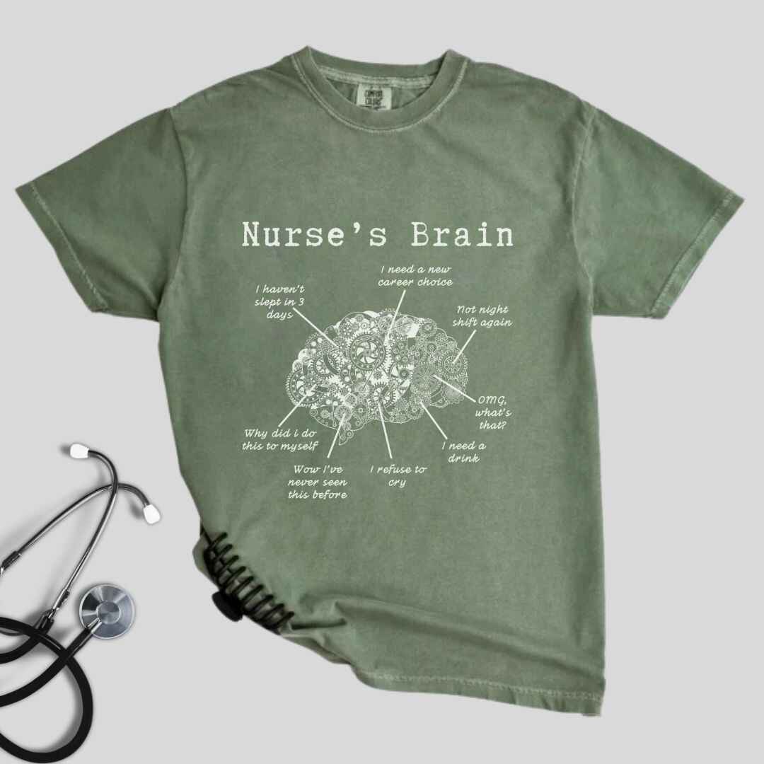 Nurse's Brain Funny T-shirt