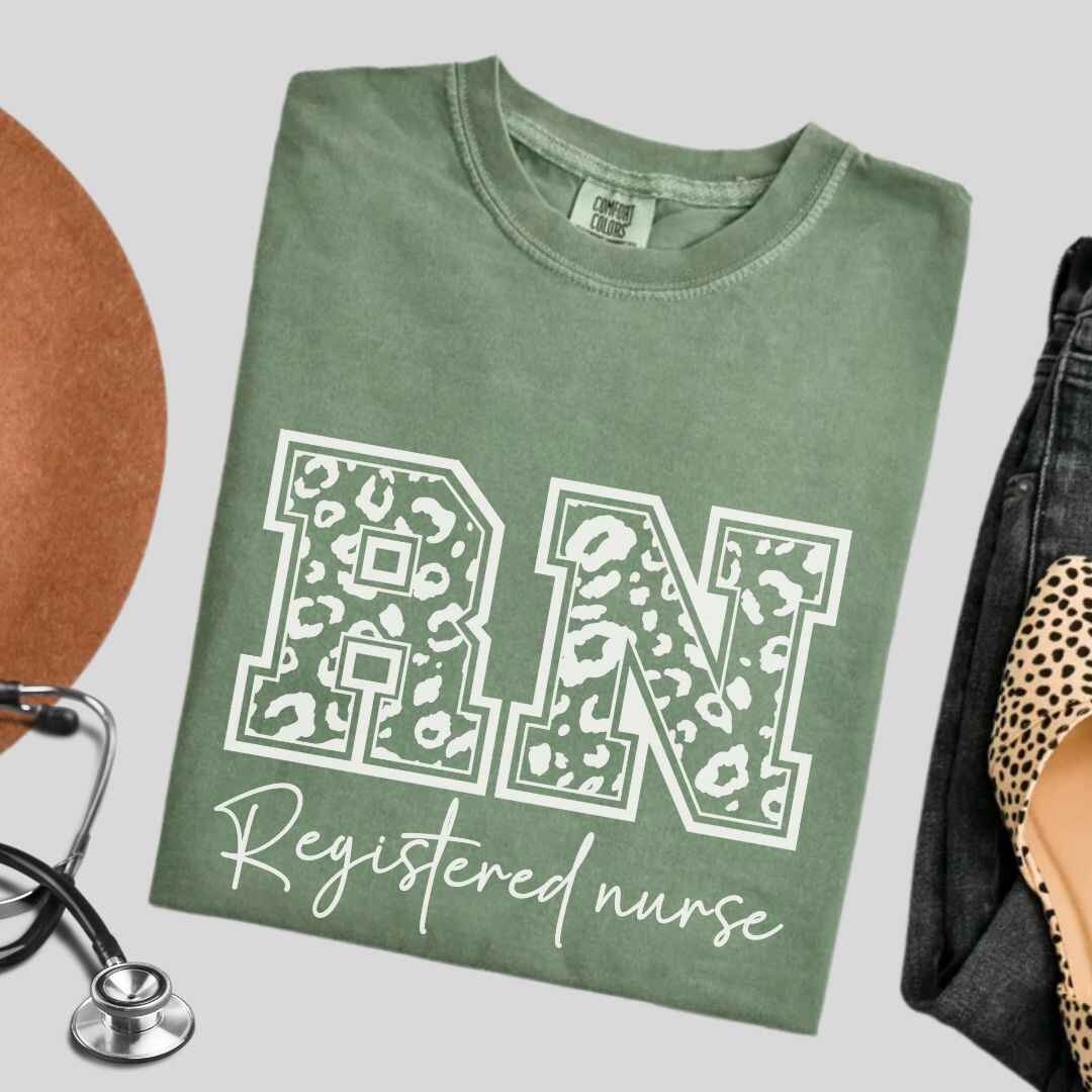 Registered Nurse RN Leopard Print T-shirt