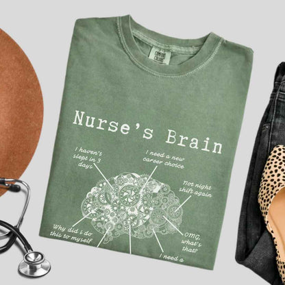 Nurse's Brain Funny T-shirt