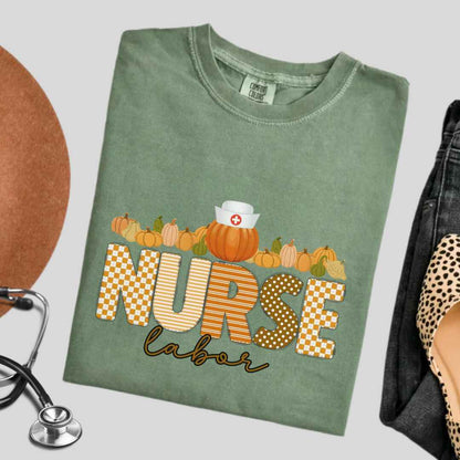 Labor And Delivery L&D Pumpkin Fall Nurse T-shirt