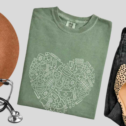 For The Love Of Medicine Heart T-shirt