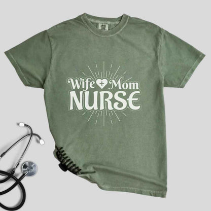 Wife, Mom, Nurse Sun Rays T-shirt