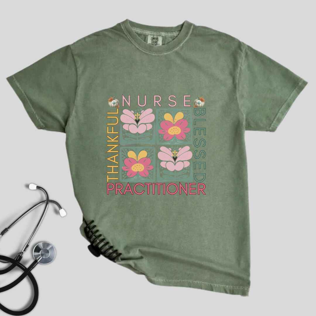 Thankful & Blessed Nurse Practitioner Fall T-shirt