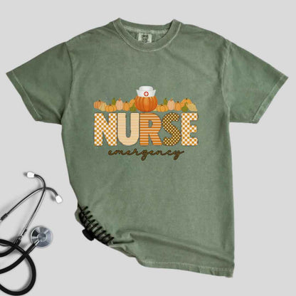 Emergency Nurse Pumpkin Fall T-shirt