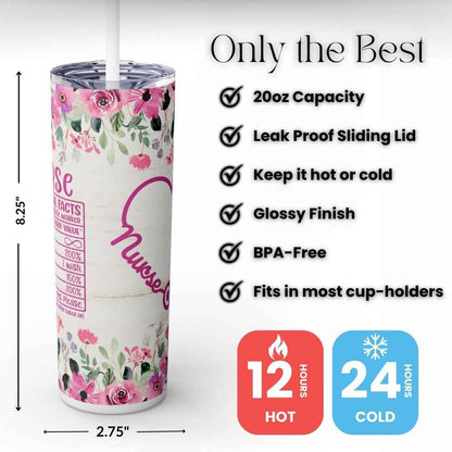 Stethoscope Nutrition Facts 20oz Tumbler