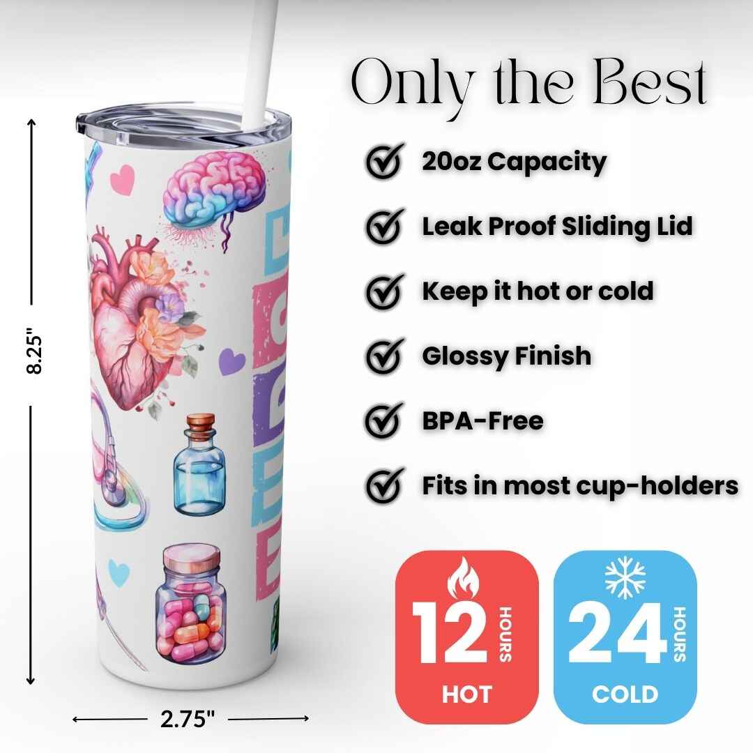 Floral Heart 20oz Tumbler