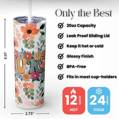 Wildflower Nurse 20oz Tumbler