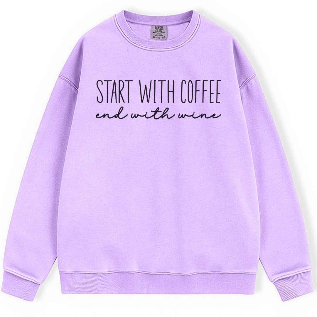 Start With Coffee Sweatshirt