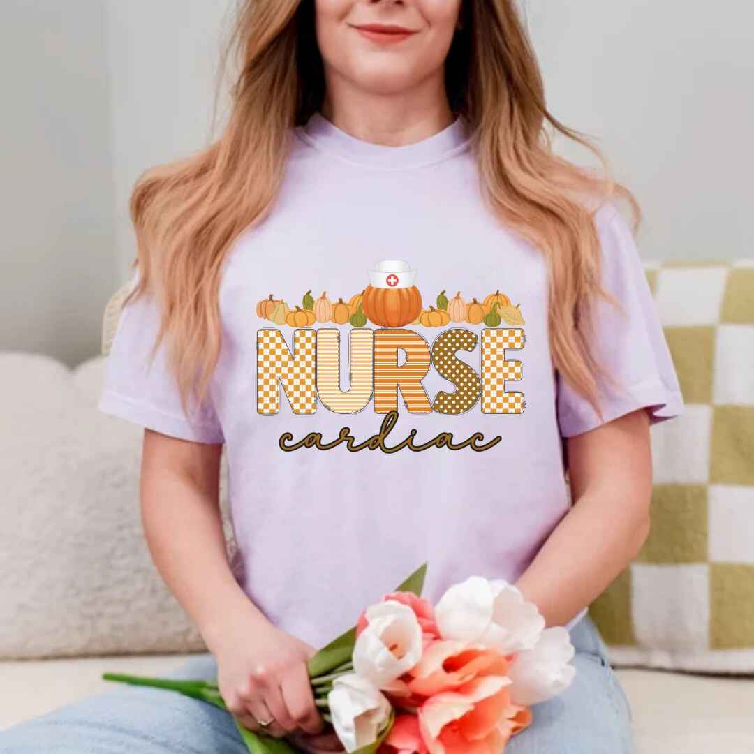 Cardiac Nurse Pumpkin Fall T-shirt