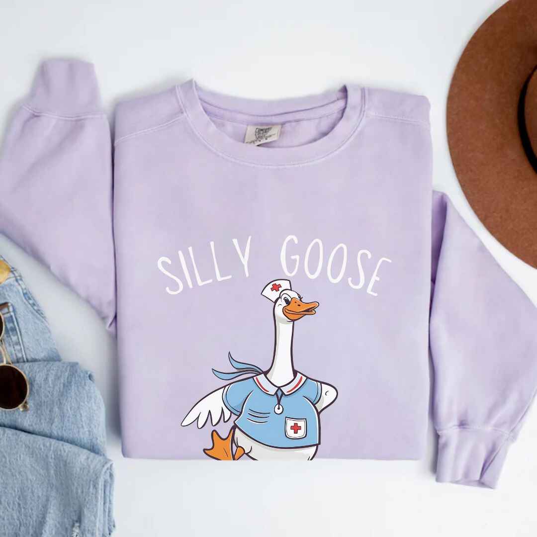 Silly Goose Nurse Club Funny Sweatshirt