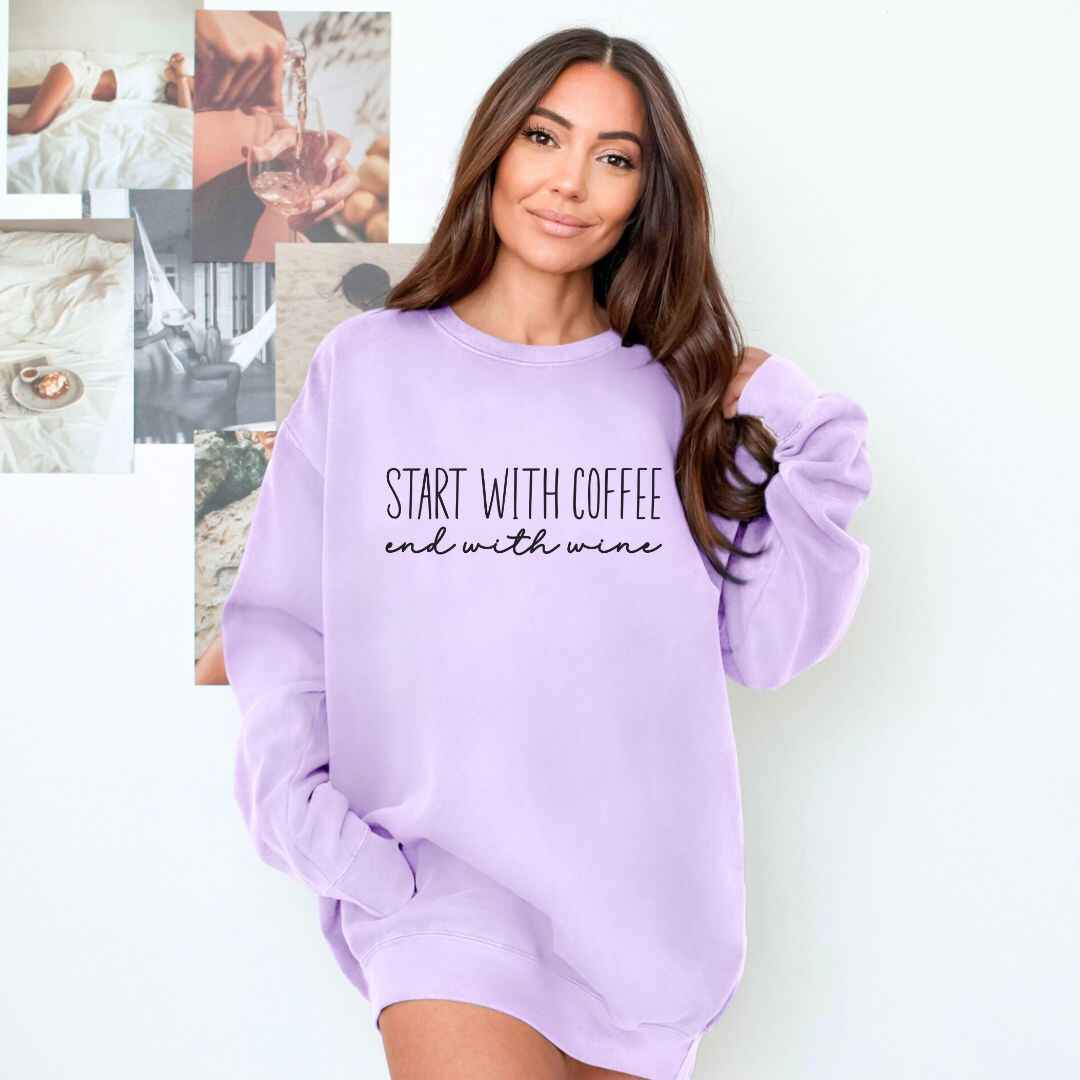Start With Coffee Sweatshirt