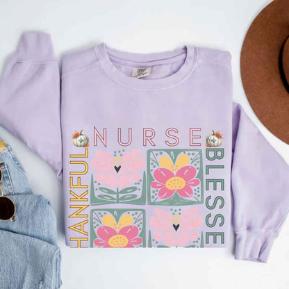 Thankful & Blessed Nurse Practitioner Fall Sweatshirt