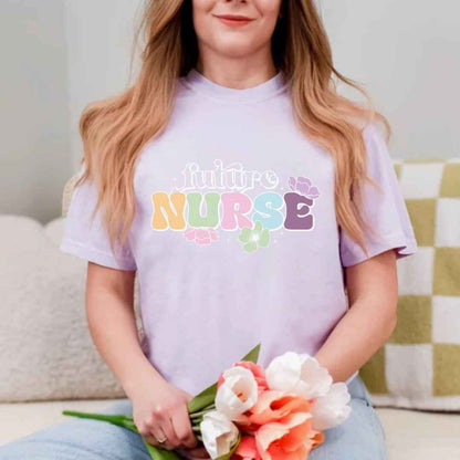 Floral Future Nurse T-shirt