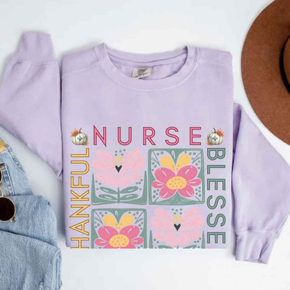 Thankful & Blessed General Nurse Fall Sweatshirt