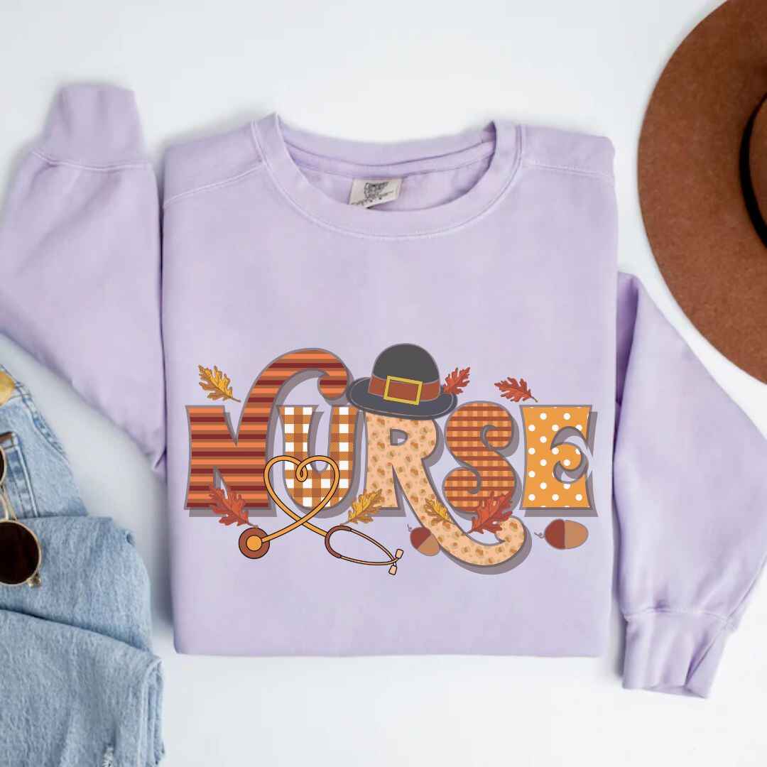 Thanksgiving Fall Nurse Sweatshirt