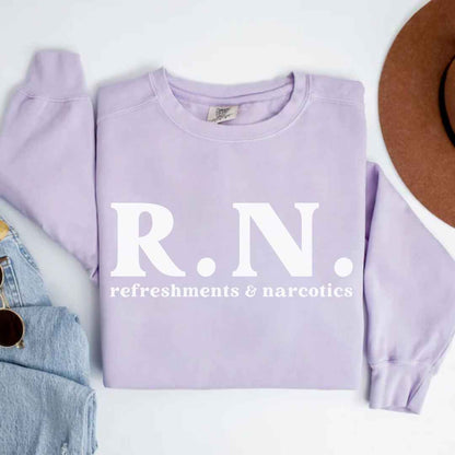 Refreshments & Narcotics Funny Sweatshirt