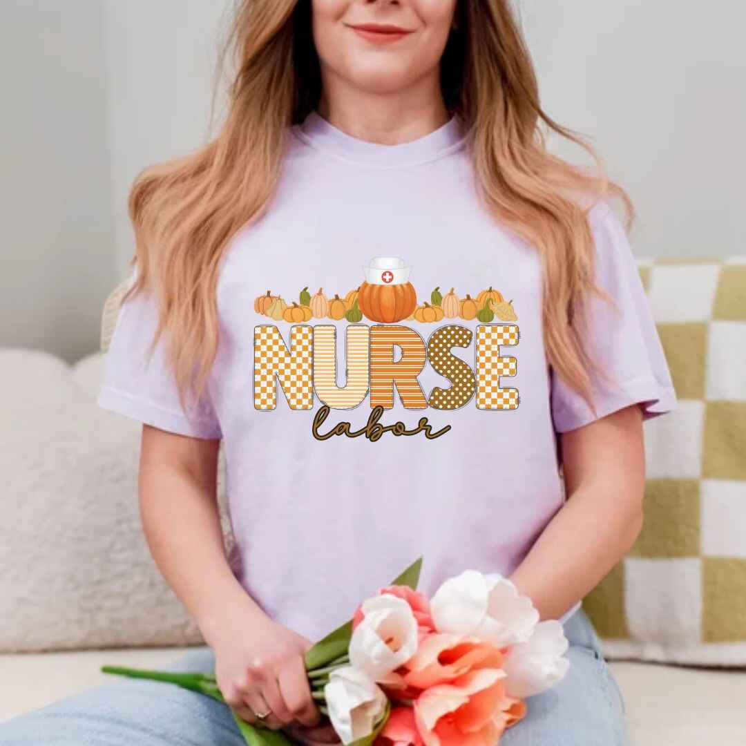 Labor And Delivery L&D Pumpkin Fall Nurse T-shirt