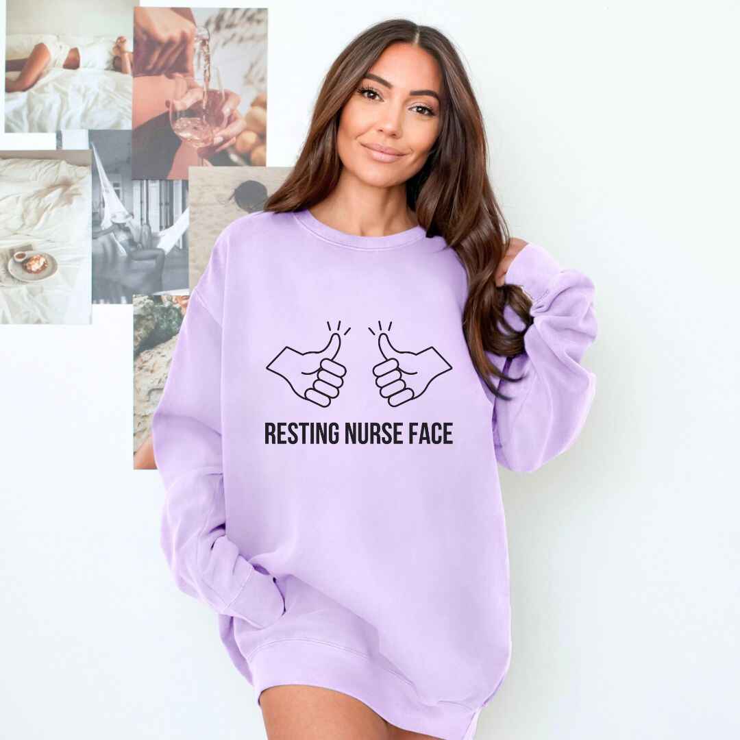 Resting Nurse Face Sweatshirt