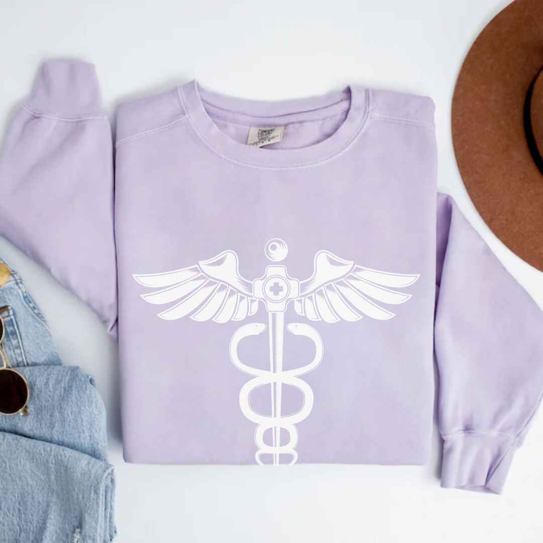 Medical 'Caduceus' Symbol Minimalist Sweatshirt