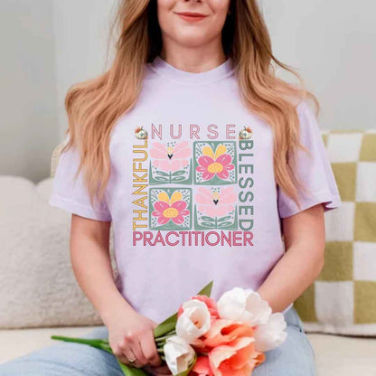 Thankful & Blessed Nurse Practitioner Fall T-shirt