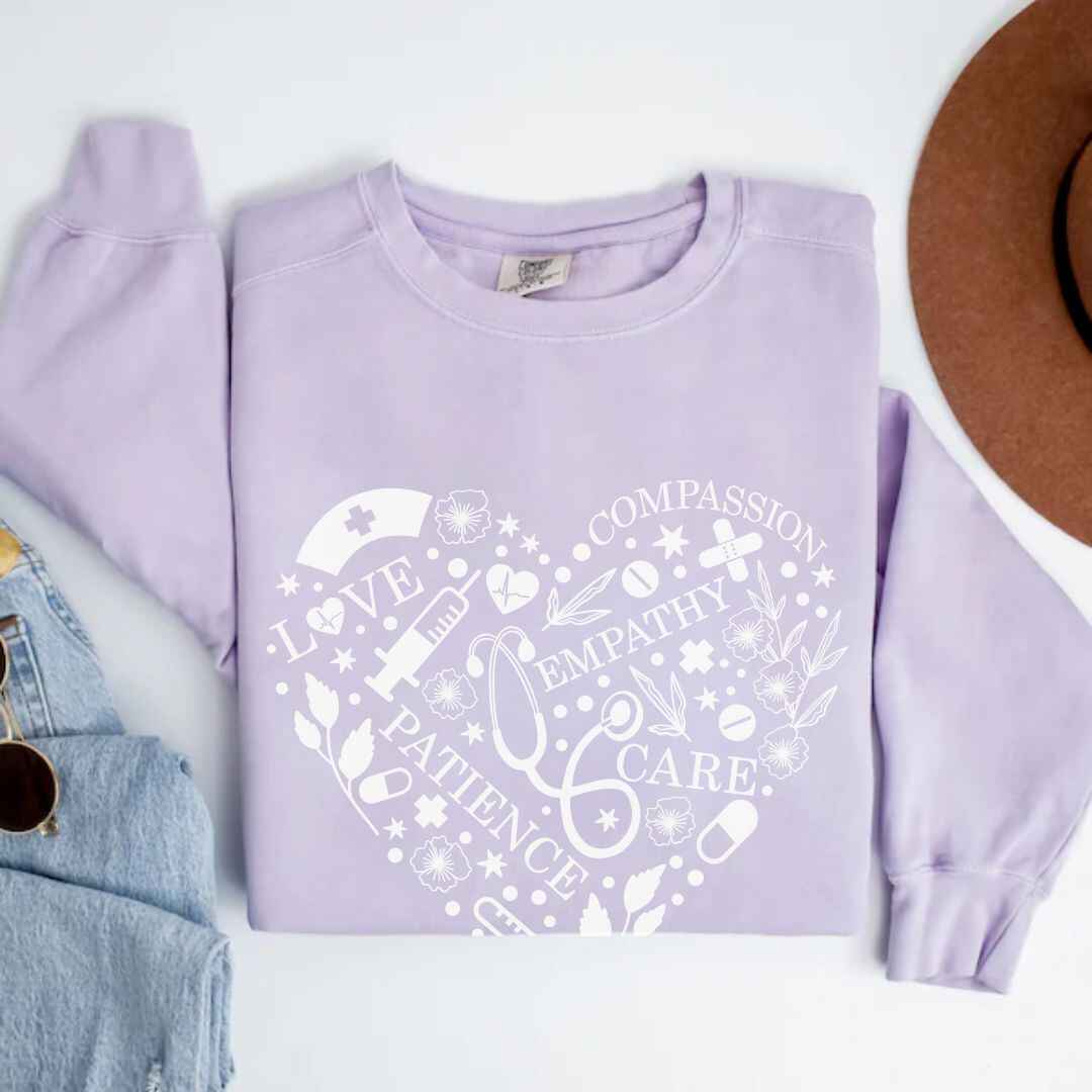 Love, Compassion, Empathy Heart Sweatshirt