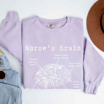 Nurse's Brain Funny Sweatshirt