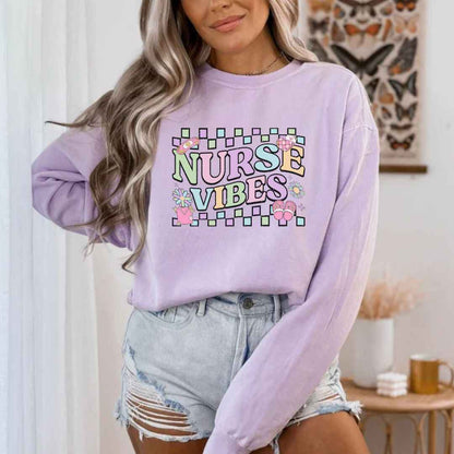 Retro Nurse Vibes Nurse Sweatshirt