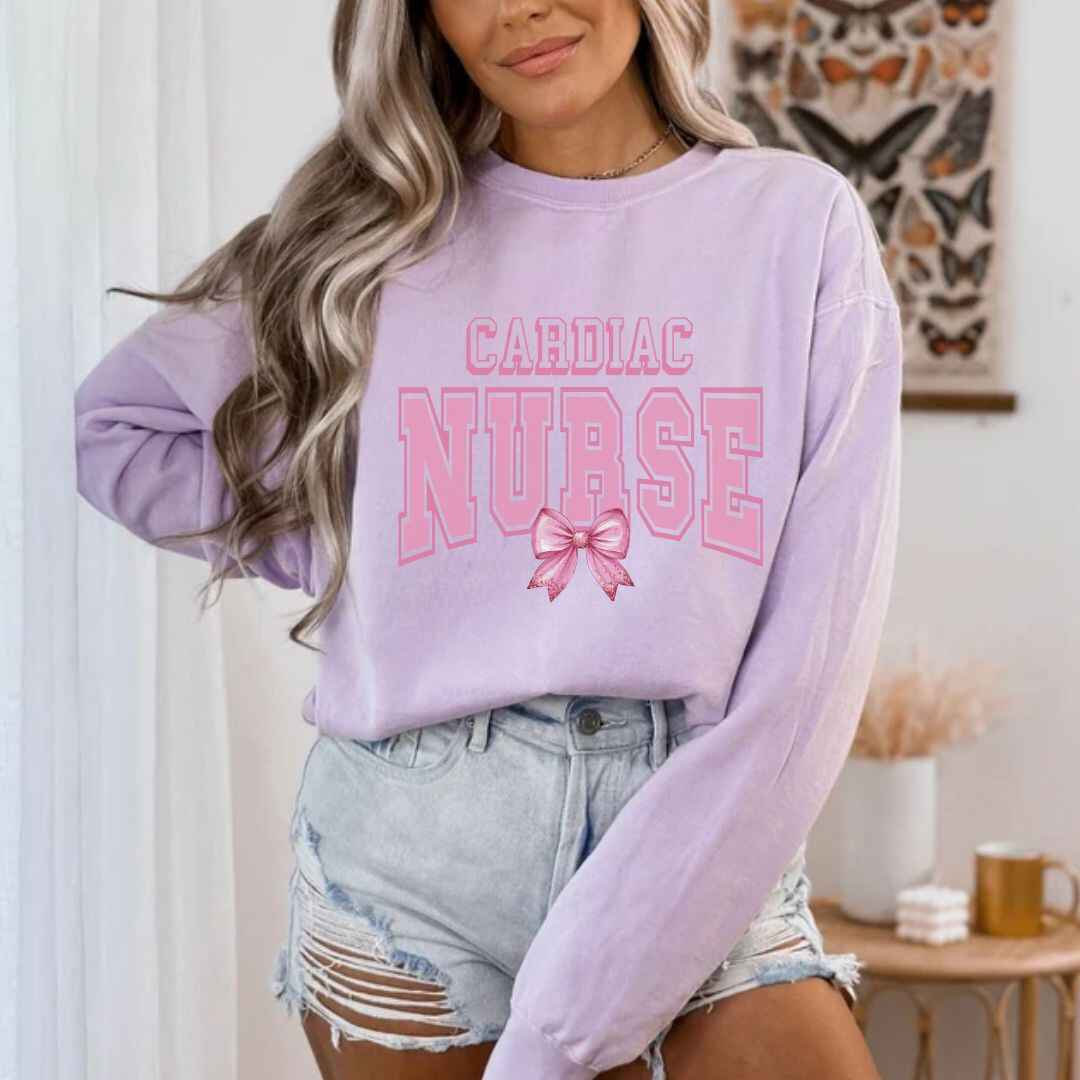 Cardiac Nurse College Coquette Sweatshirt