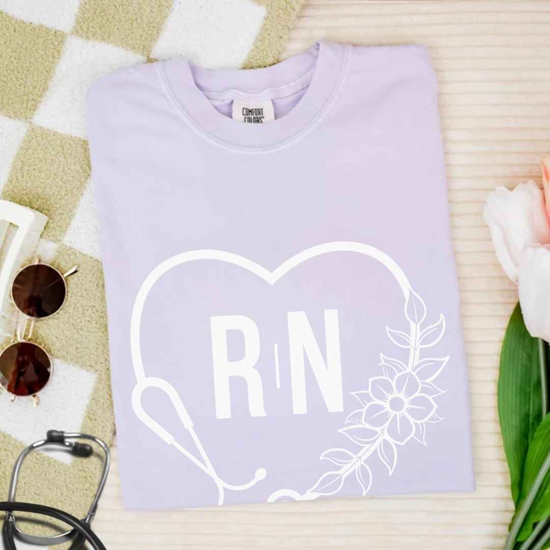 Registered Nurse Heart Stethoscope T-shirt