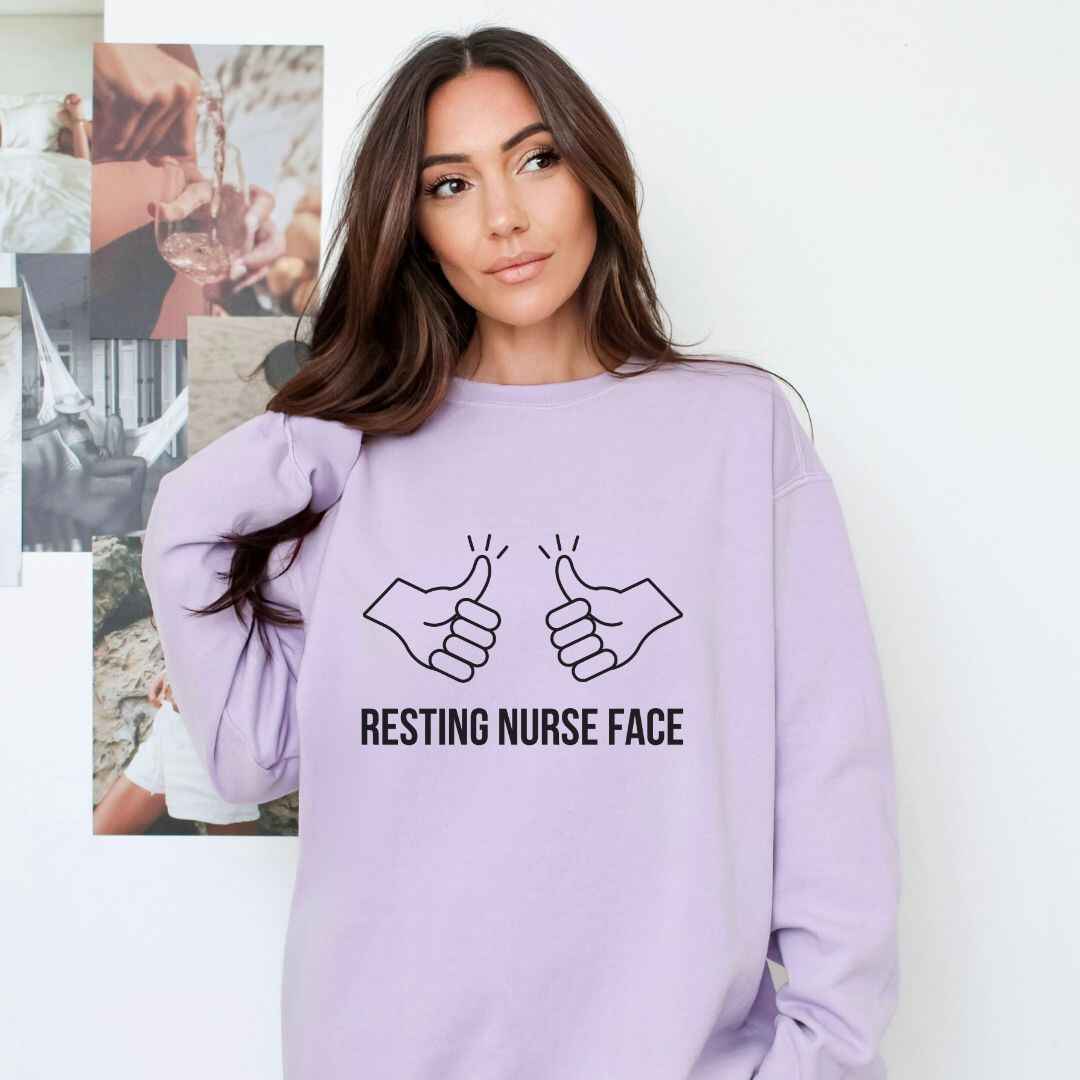 Resting Nurse Face Sweatshirt