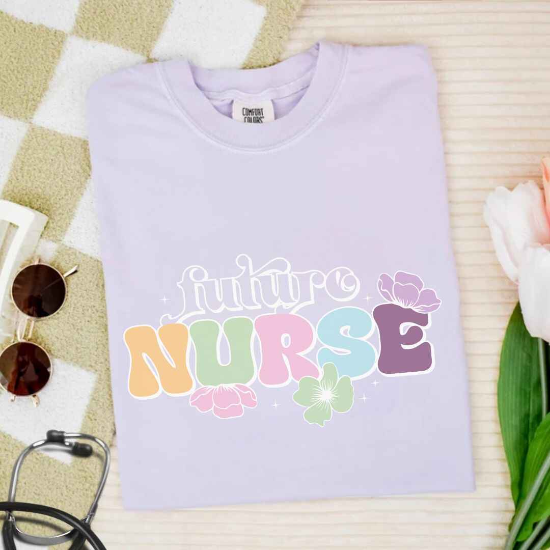 Floral Future Nurse T-shirt